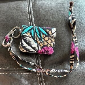 Vera Bradley Tropical Print wallet lanyard key holder